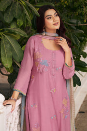 Pure Mal Chanderi Fancy Placement Embroidery Designer Long Salwar Kameez